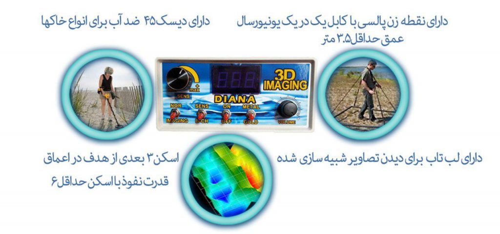 دستگاه فلزیاب طلایاب دیانا 3 نرمال فلزیاب DIANA III Normal